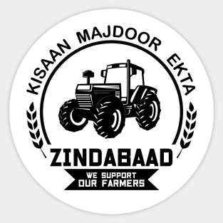 Kisaan Ekta Zindabaad - Punjab Farmers Sticker